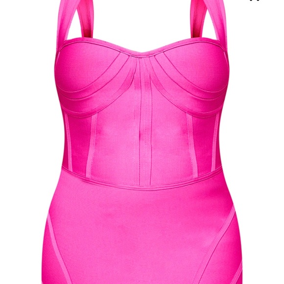 Plus Bandage Corset Bodycon Dress - Picture 2 of 4